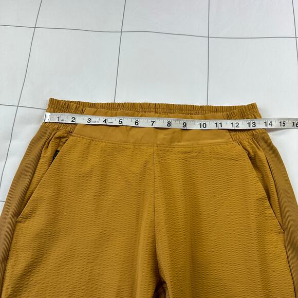 Athleta Pants Womens 4 Mustard Yellow Textured Brooklyn Jogger Sporty Athleisure - Picture 7 of 12
